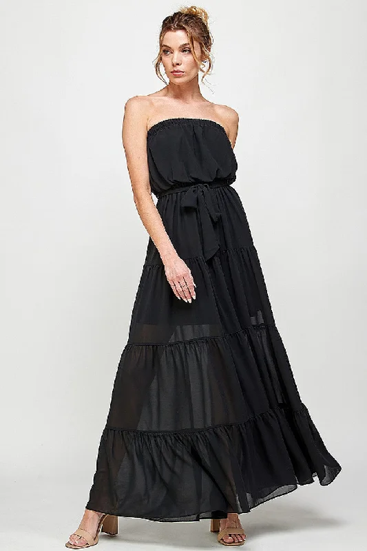 Long Strapless Maxi Dress