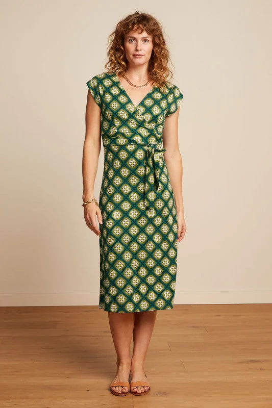 KING LOUIE Para Green Midi Kirby Dress