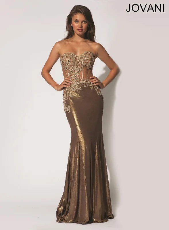 Jovani 90733 Long Formal Strapless Evening Dress