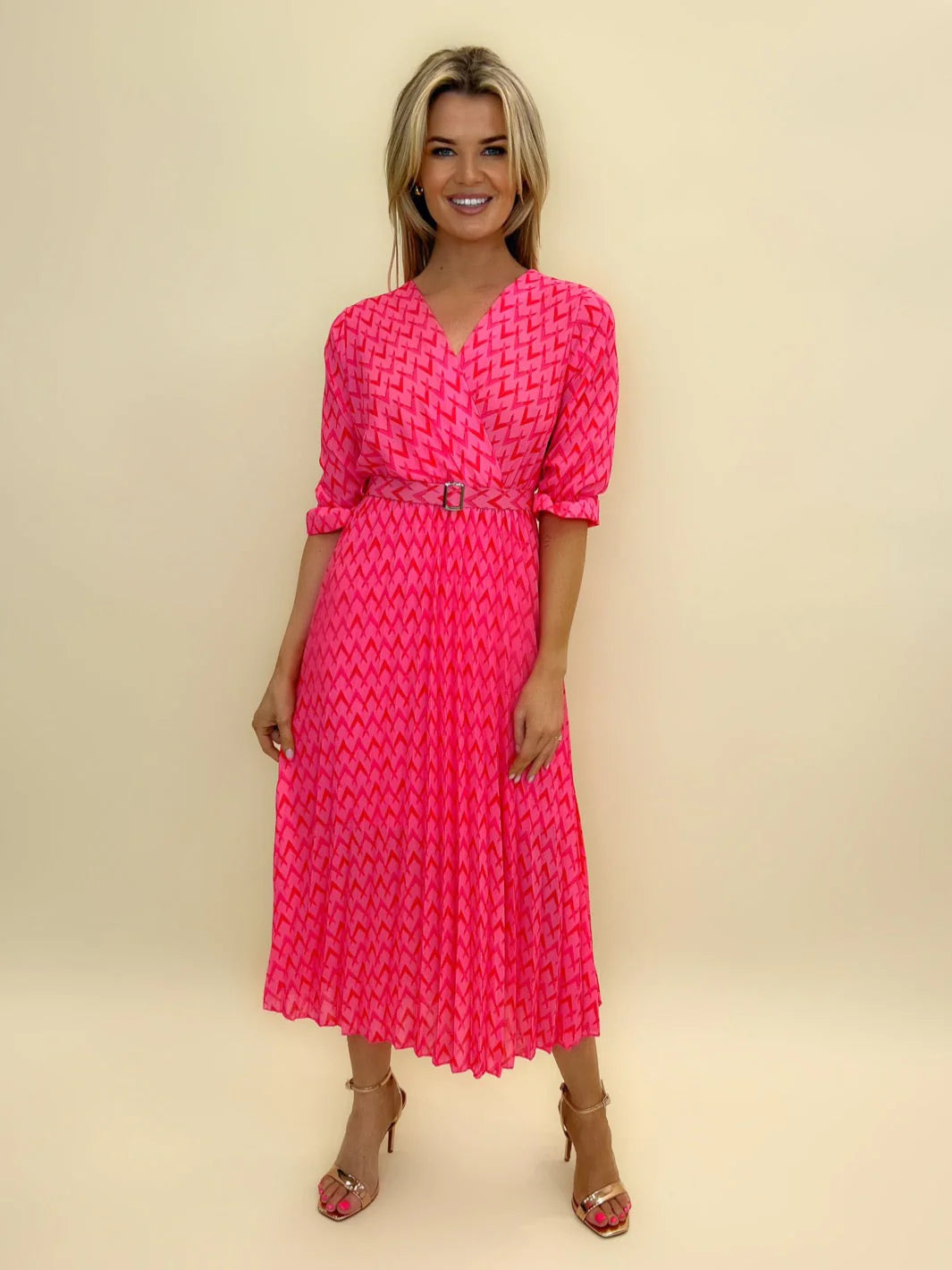 POSITANO MIDI DRESS (PINK)