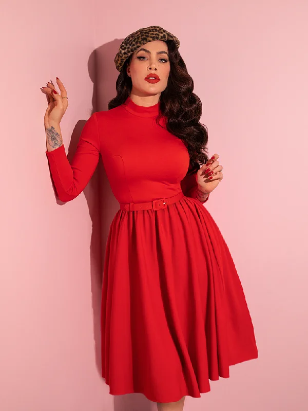 COMING BACK SOON - Bad Girl Swing Dress in Tomato Red - Vixen by Micheline Pitt