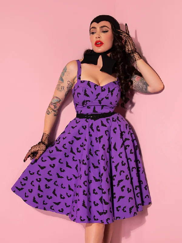 Maneater Swing Dress in Bat Print - Vixen by Micheline Pitt