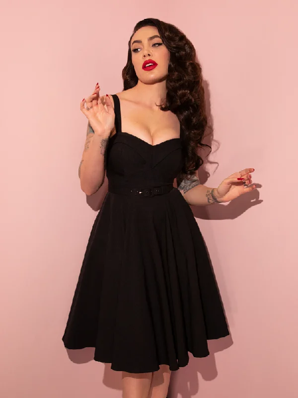 Maneater Swing Dress in Black - Vixen by Micheline Pitt