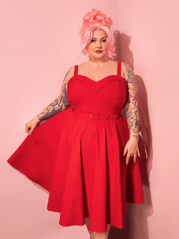 Maneater Swing Dress in Red - Vixen by Micheline Pitt