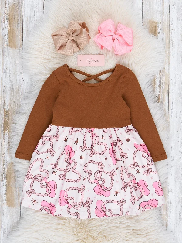 Pink & Brown Rope Hearts Dress