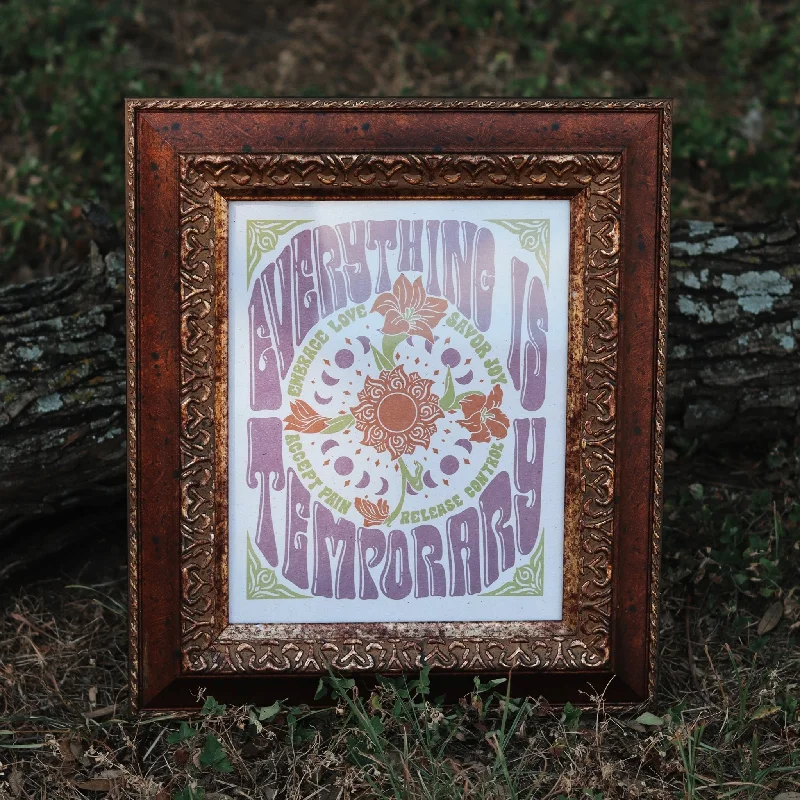 Everything is Temporary Hemp Paper Art Print