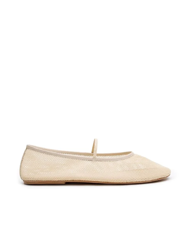 La Tribe Net Ballet Flat - Cream