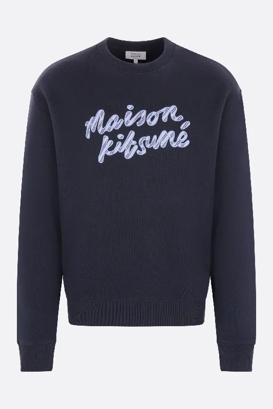 Maison Kitsuné Handwriting Striped jersey sweatshirt