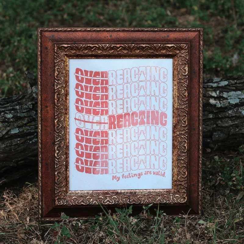 Not Overreacting Hemp Paper Art Print