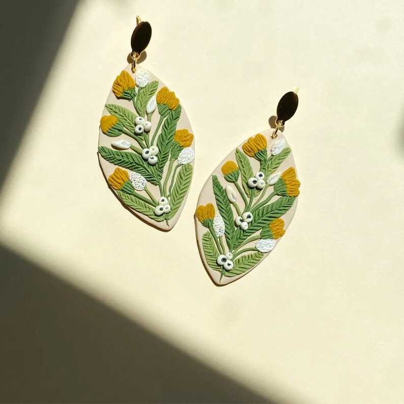 Wild Flower Statement Dangle Earrings