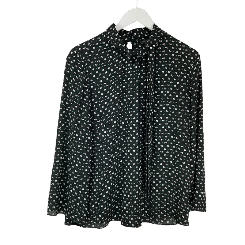 Blouse Long Sleeve By Ann Taylor In Black, Size: L