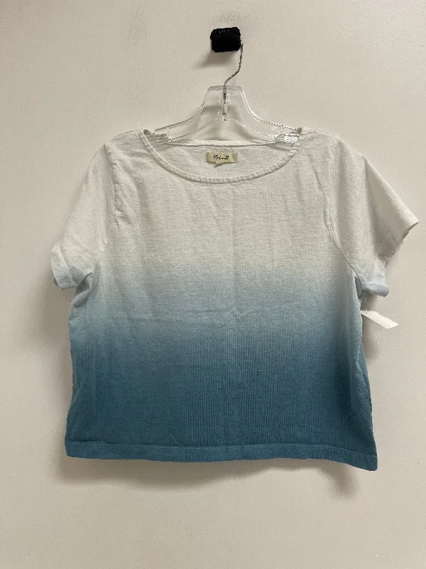 Blouse Short Sleeve By Madewell In Blue, Size: S