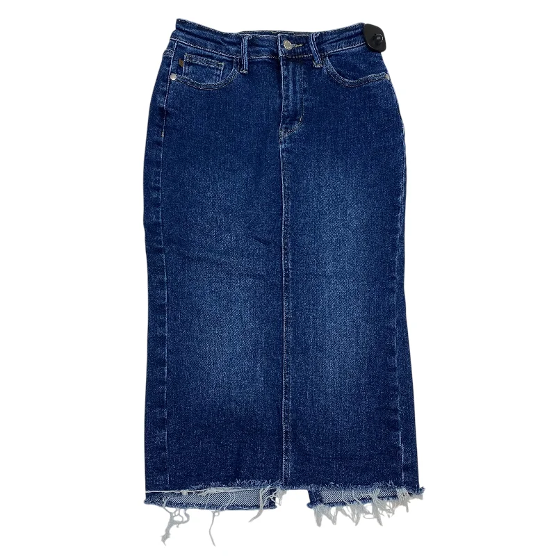 Skirt Midi By Judy Blue In Blue Denim, Size: S