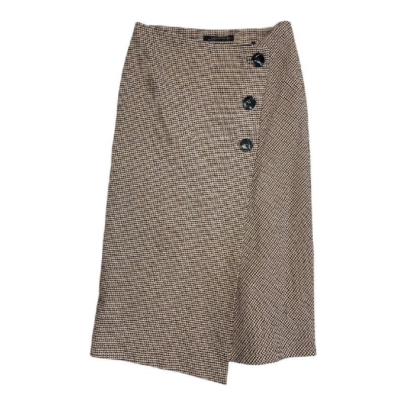 Skirt Midi By Zara In Plaid Pattern, Size: M