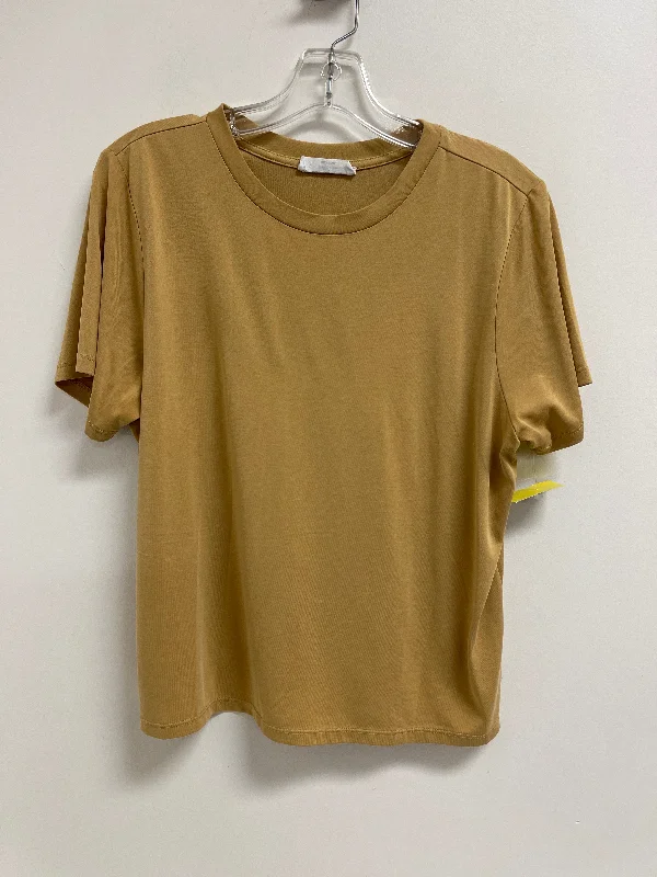 Top Short Sleeve Basic By Double Zero In Brown, Size: M