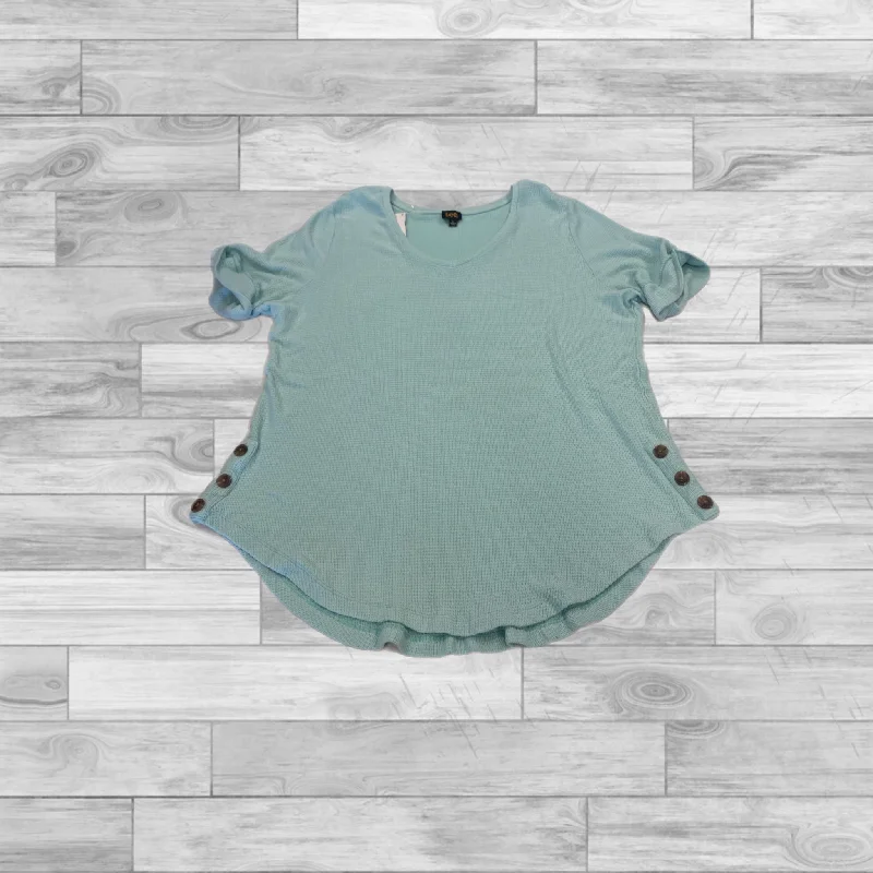 Top Short Sleeve Basic By Lee In Teal, Size: L