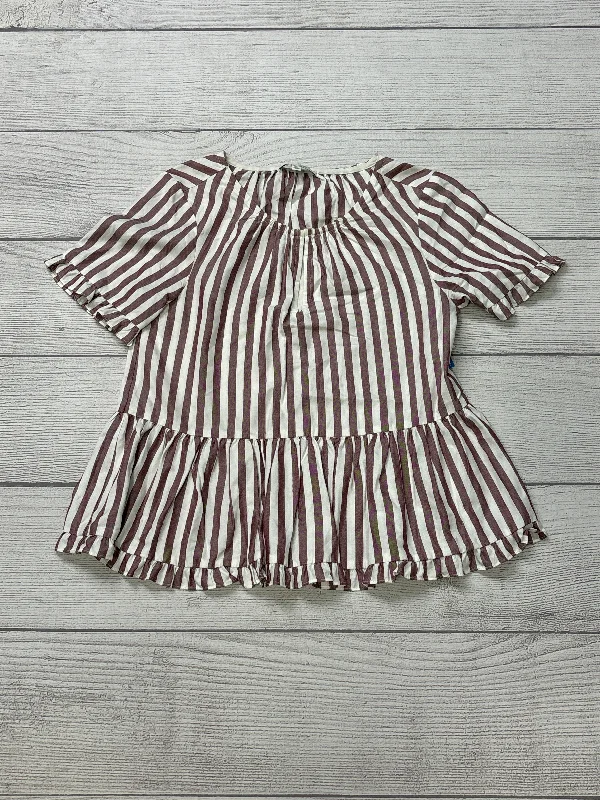 Top Short Sleeve By Madewell In Striped, Size: Xxs