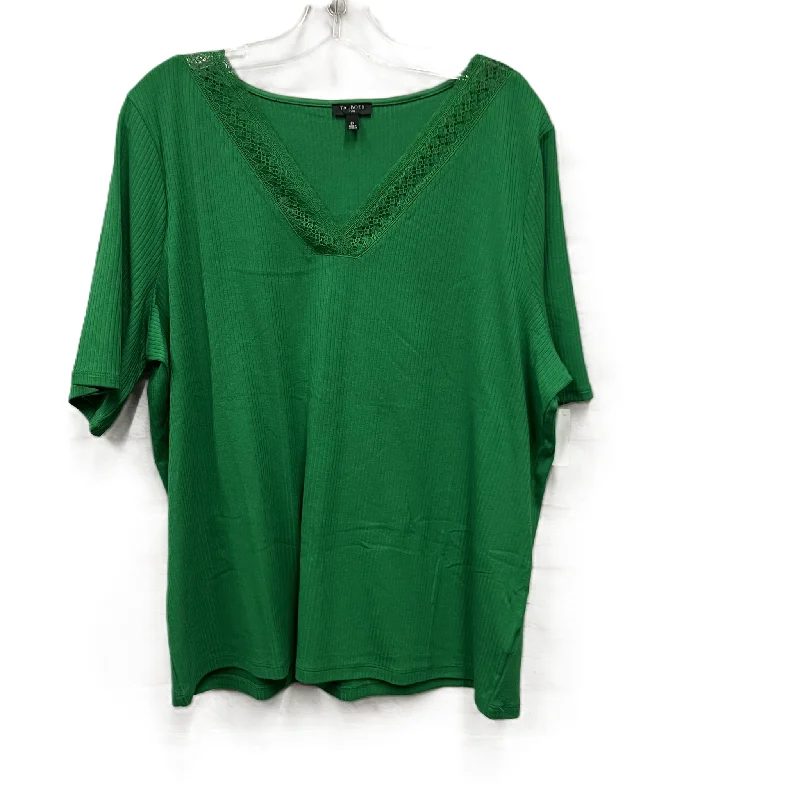 Top Short Sleeve By Talbots In Green, Size: 2x