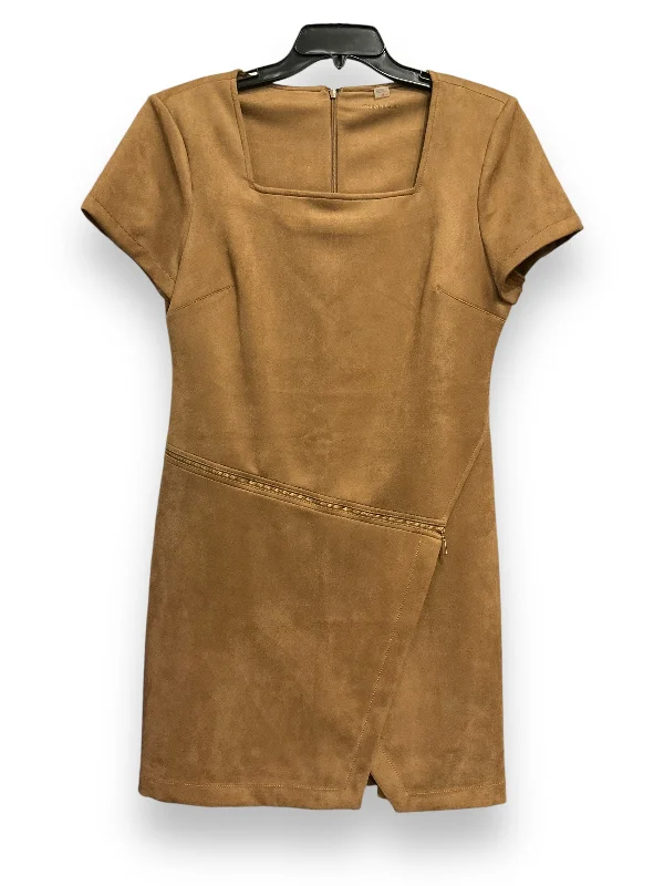 Dress Casual Short By Calvin Klein In Brown, Size: L