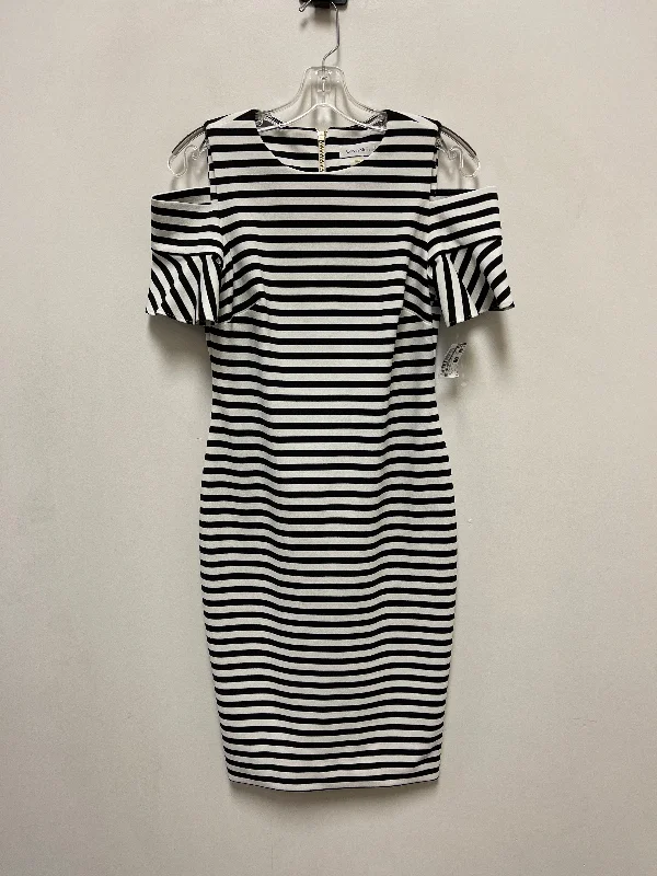 Dress Casual Short By Calvin Klein In Striped Pattern, Size: S