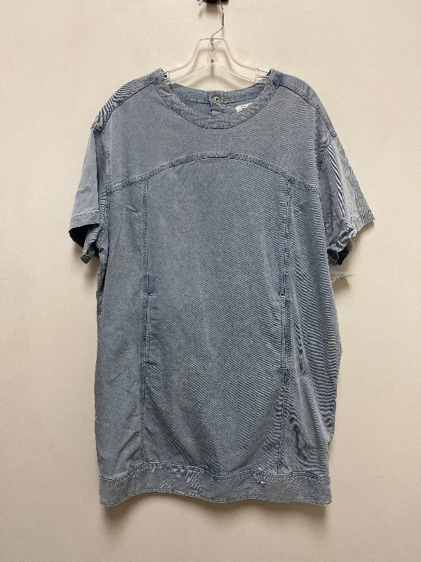 Dress Casual Short By Easel In Blue Denim, Size: L