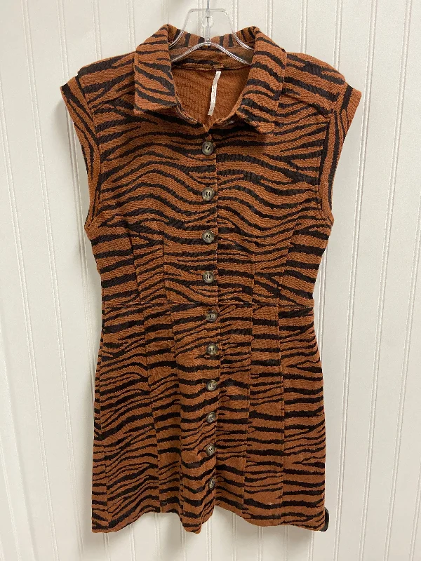 Dress Casual Short By Free People In Animal Print, Size: Sp