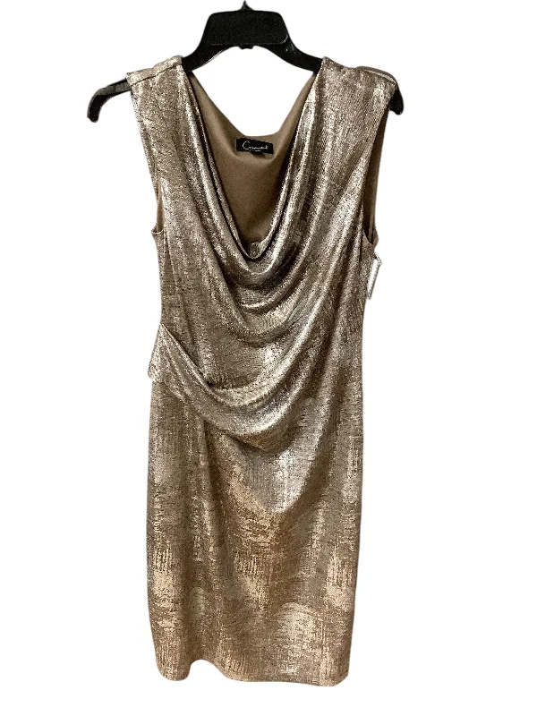 Dress Party Short By Connected Apparel In Gold, Size: 12