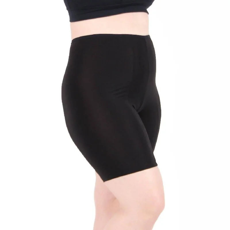 Ultra High Waist Anti Chafing Shortlette Slipshort In Black