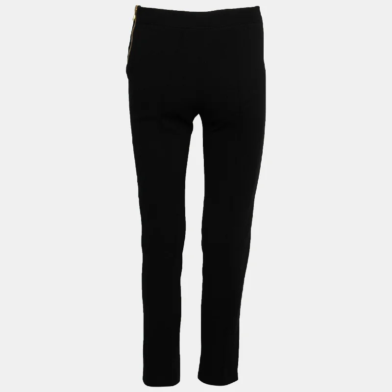 Boutique Moschino Black Crepe Slim Fit Pants