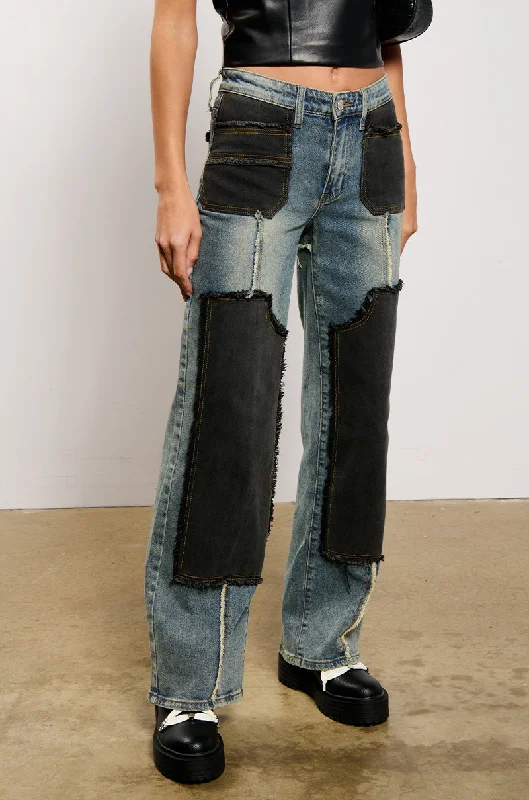 DEEP IN THE BOTTOM DISTRESSED DENIM PANT