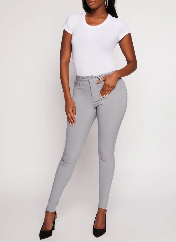 Solid Stretch Skinny Leg Pants