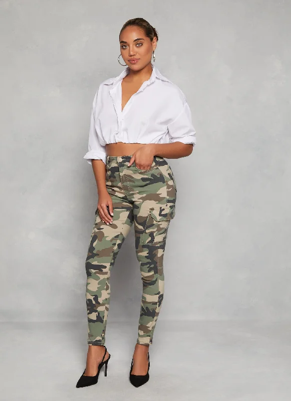 Camo Skinny Cargo Pants