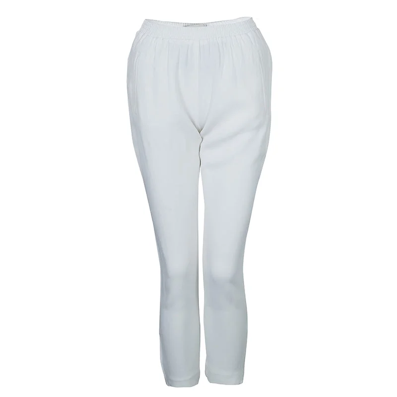 Stella Mccartney White Zip Detail Pants S