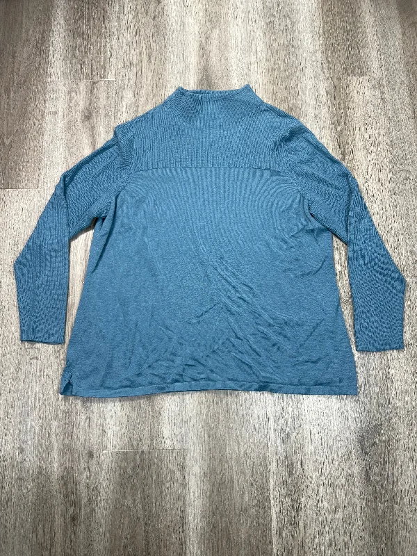 Top Long Sleeve By Belle By Kim Gravel In Blue, Size: Xl