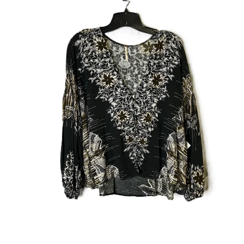 Top Long Sleeve By Free People In Black, Size: S