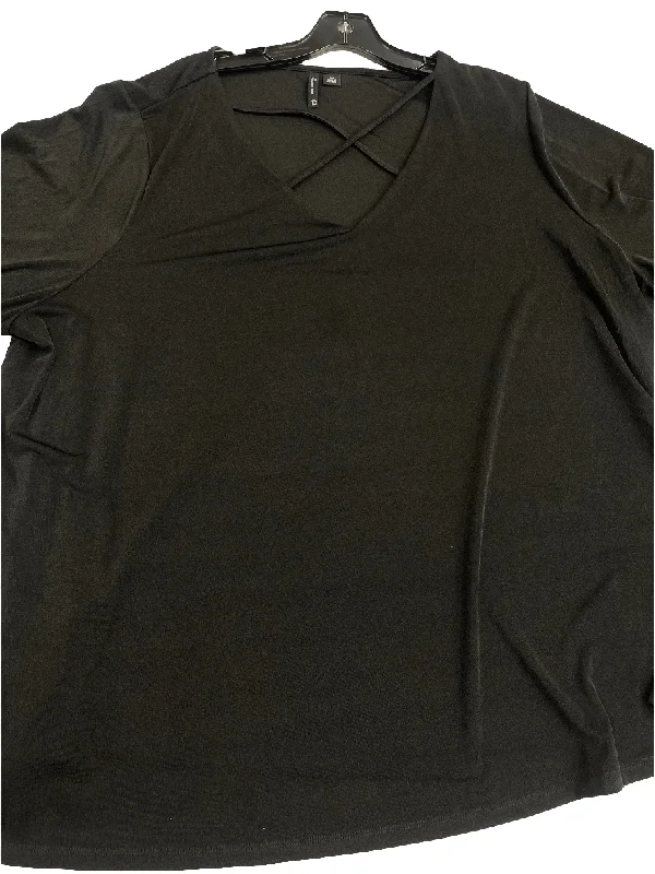 Top Long Sleeve By New Directions In Black, Size: 3x