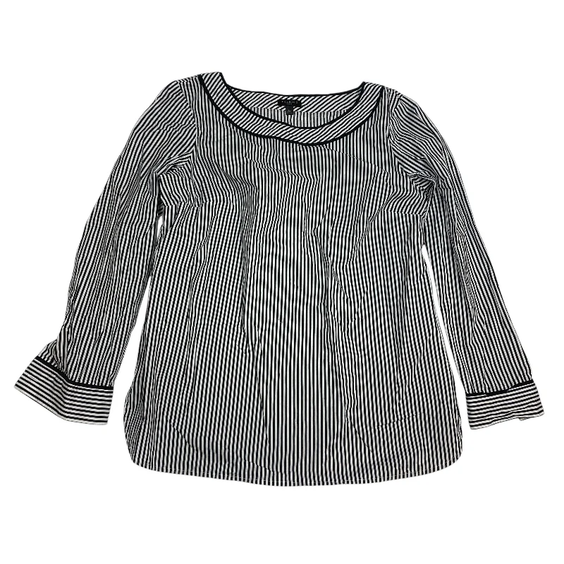 Top Long Sleeve By Talbots In Black & White, Size: Sp