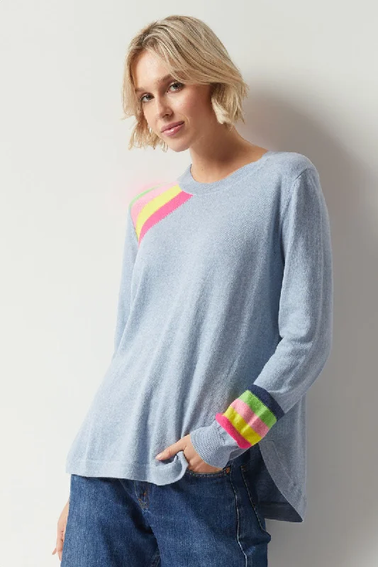 Zaket & Plover Striped Curve Sweater