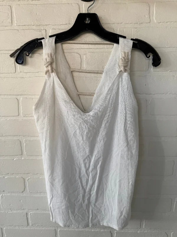 Top Sleeveless By Cmc In White, Size: M